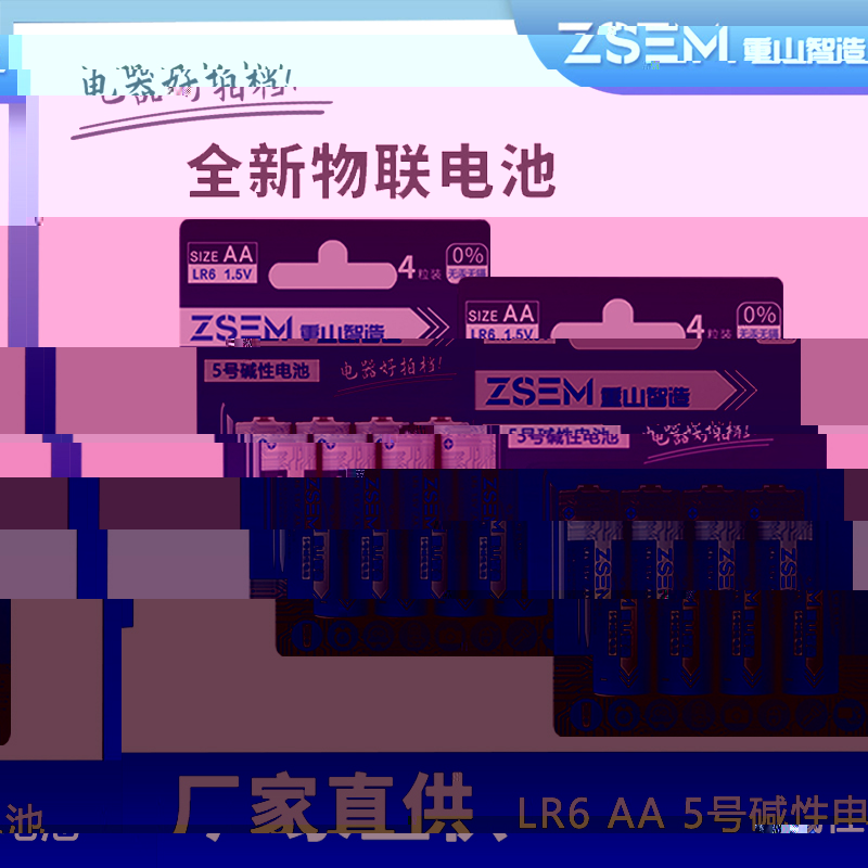  ZSEM重山智造AA5号1.5V堿性鋅-錳幹電池